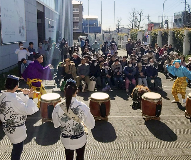 202601アートフォーラムあざみ野での和太鼓演奏の様子4