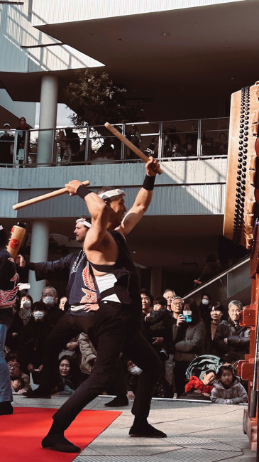 202601たまプラーザテラスでの和太鼓演奏の様子9