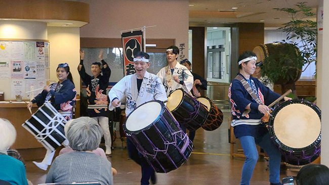 202601ボナージュ横浜での和太鼓演奏の様子3