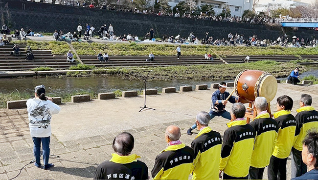 2026戸塚さくら祭りでの和太鼓演奏の様子2