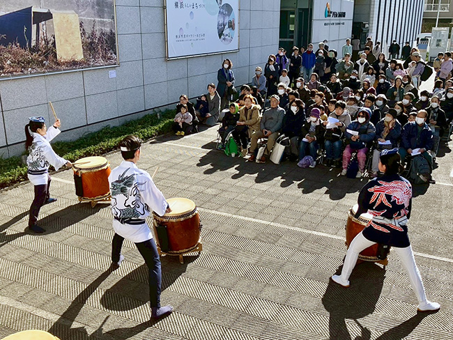 202601アートフォーラムあざみ野での和太鼓演奏の様子3