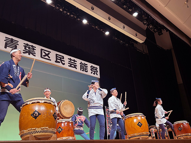 2025青葉区民芸能祭での和太鼓演奏の様子5