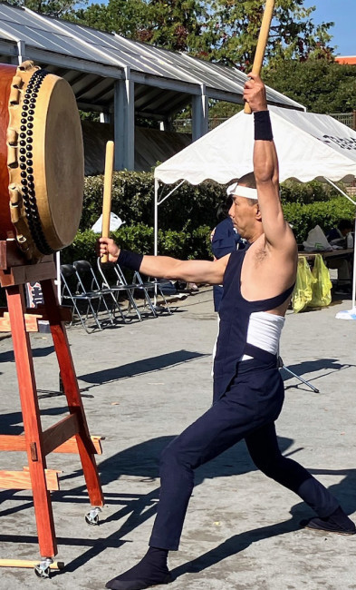 2025青葉台収穫祭での和太鼓演奏の様子4