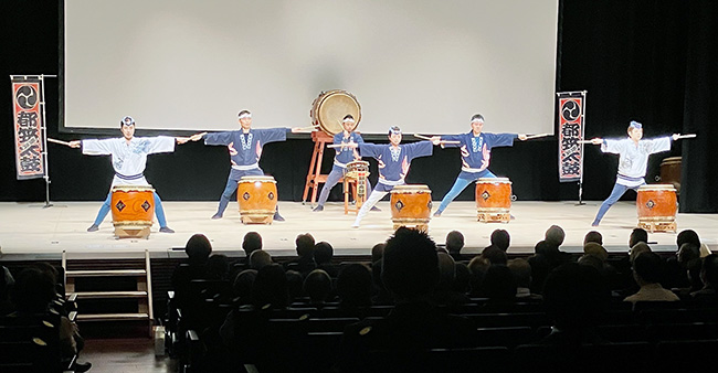 2025すみれが丘町内会周年祭での和太鼓演奏の様子2