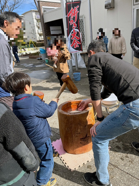 2026田園青葉台住宅餅つき大会での和太鼓演奏の様子6