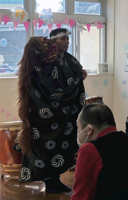 202602ワーク中川での和太鼓演奏の様子2