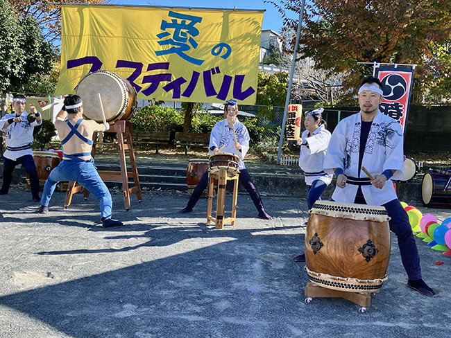 2025愛のフェスティバルでの和太鼓演奏の様子6