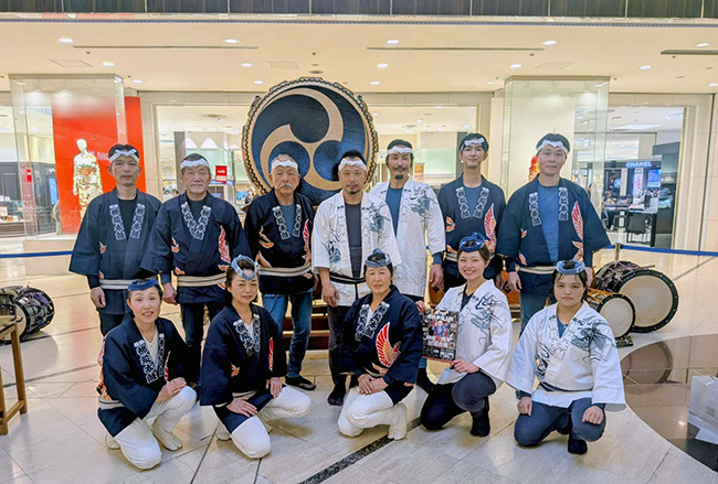 202601たまプラーザ東急百貨店での和太鼓演奏の様子8