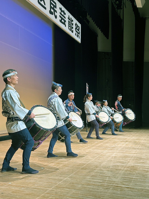2025青葉区民芸能祭での和太鼓演奏の様子1