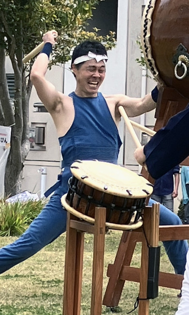 2026竹山団地花見まつり会場での和太鼓演奏の様子4