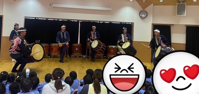 荏田南幼稚園誕生日会での和太鼓演奏の様子6
